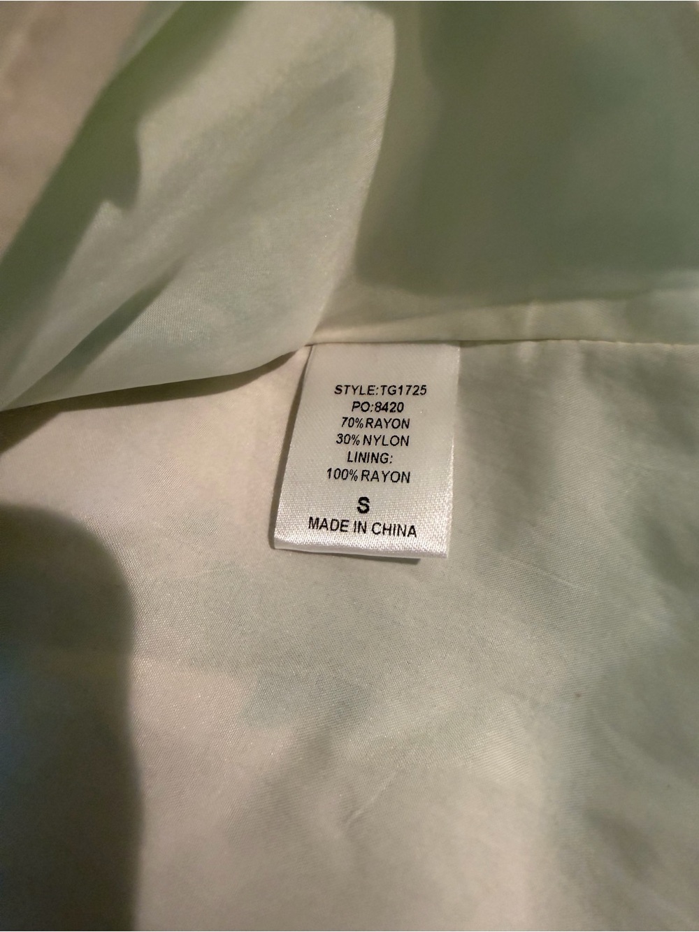 Gigio Women’s Cream and Green Floral Ruffle Button-Front Dress NWT - Picture 7 of 7